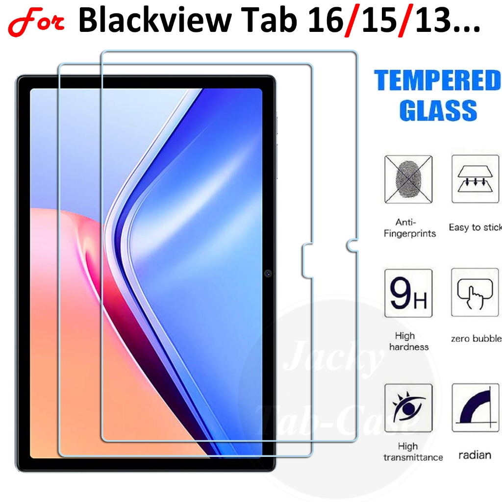 ฟิล์มกระจกนิรภัยกันรอยหน้าจอ 9H กันรอยขีดข่วน สําหรับแท็ปเล็ต Blackview Tab 16 15 12 11 SE 10 9 8 8E 7 6 5 Tab5 Tab8 Tab7 Tab15 Pro wifi Oscal Pad 13