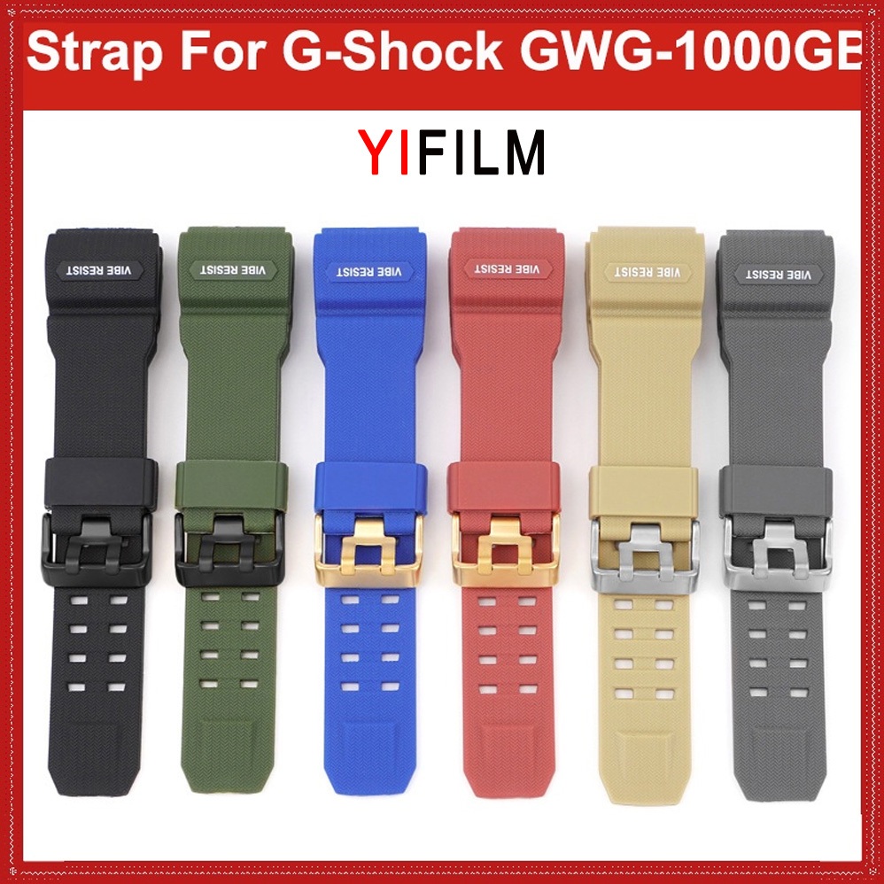 Yifilm สายนาฬิกาข้อมือซิลิโคน TPU สีดํา สําหรับผู้ชาย Casio G-Shock Gwg-1000gb GWG1000GB