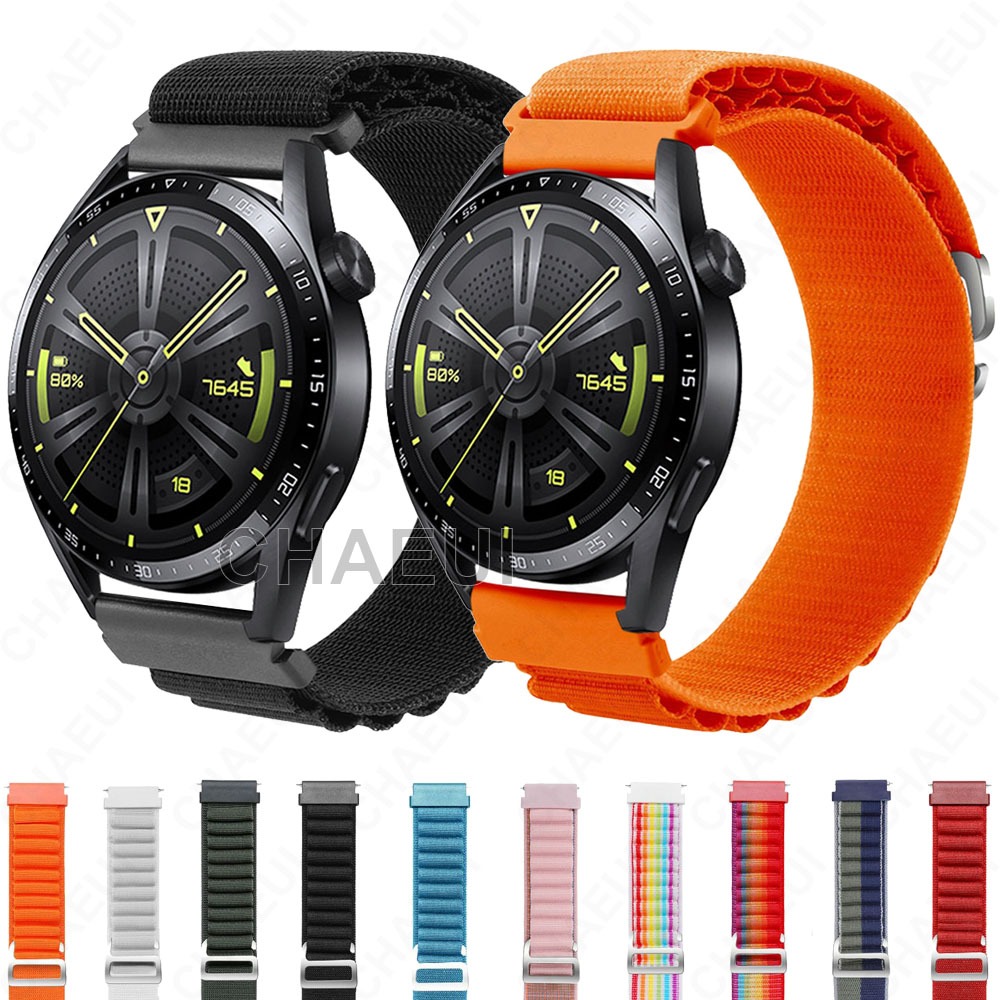 สายรัดไนลอน Breathable Band อุปกรณ์เสริมสร้อยข้อมือสําหรับนาฬิกา Huawei Watch GT GT2 GT3 SE GT4 GT5 Pro 46mm 42mm 43mm GT2e