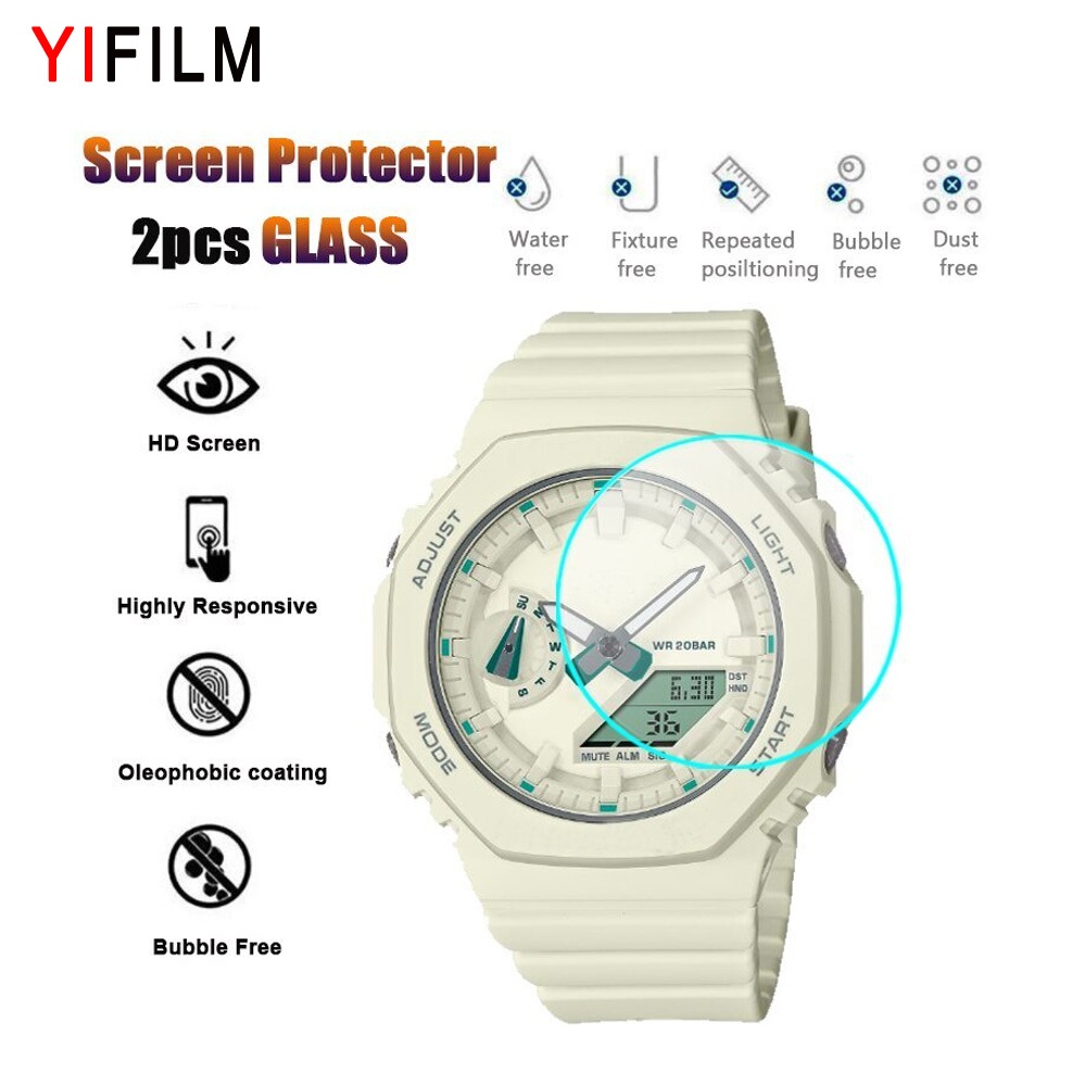 Yifilm ฟิล์มกระจกนิรภัยกันรอยหน้าจอ HD สําหรับ Casio GMA-S2100GA GA-110GL GA-2100RGB 2100FT 2200SBY 
