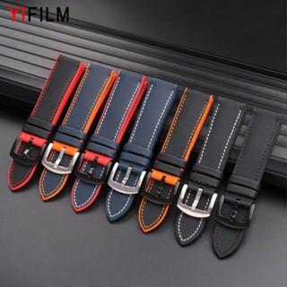 สายนาฬิกาข้อมือยางไนล่อน 20 มม. 22 มม. อุปกรณ์เสริม แบบเปลี่…