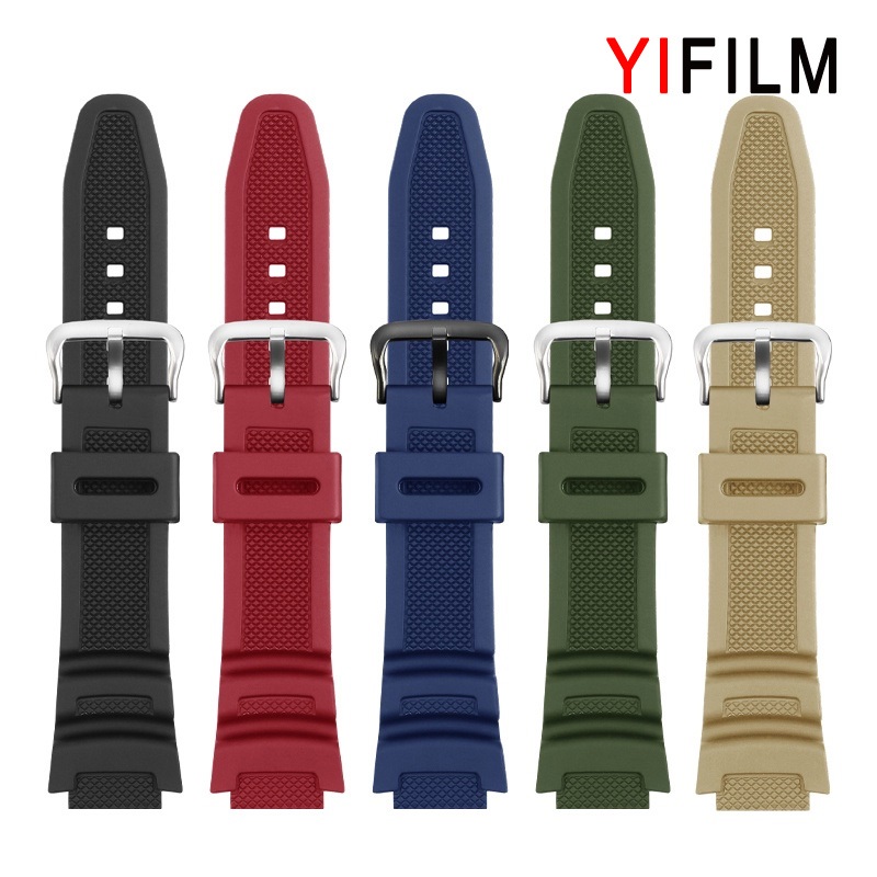 Yifilm สายนาฬิกาข้อมือยางซิลิโคน แบบเปลี่ยน สําหรับ Casio G-shck W-737 W737H F-91W F91W F94 F84 F105