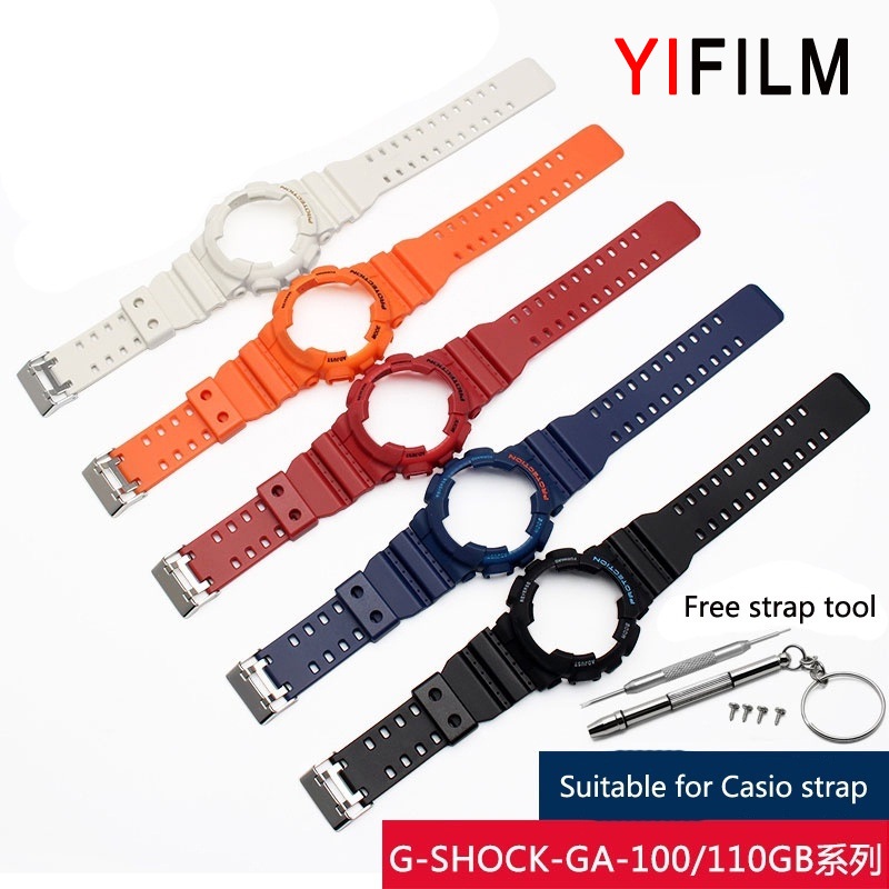 YIFILM Casio สายนาฬิกายางอุปกรณ์เสริมสําหรับ G-SHOCK กรณี GA-110 GA100 GA-140 GA120 GA150 GAX-100 GA300 GD-120 GA-110 GD-100 GLS-100 GLS-110