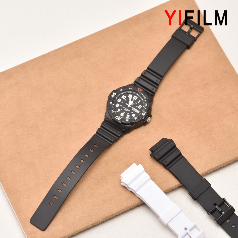 Yifilm สายนาฬิกาข้อมือ ยางซิลิโคน แบบเปลี่ยน สําหรับ Casio Watch LRW-200H MRW-200H W-800
