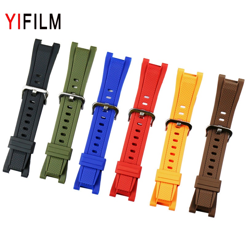 Yifilm สายนาฬิกาข้อมือซิลิโคนเรซิ่น อุปกรณ์เสริม สําหรับ CASIO G-SHOCK GST-W300 400G S120 GST-W120L W130L S100 S110