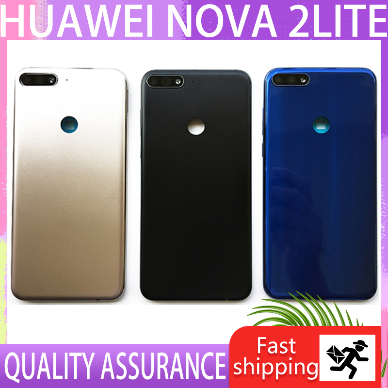 ฝาครอบแบตเตอรี่ด้านหลัง พร้อมโลโก้ สําหรับ Huawei Nova 2Lite Y7 Prime 2018