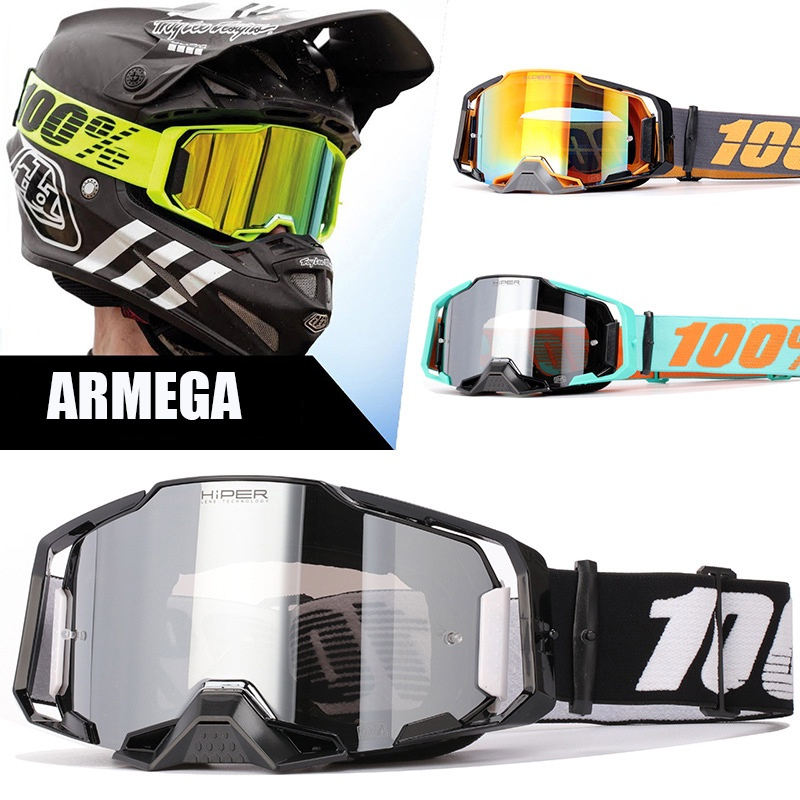 แว่นตา ARMEGA 100% สําหรับขี่รถจักรยานยนต์วิบาก