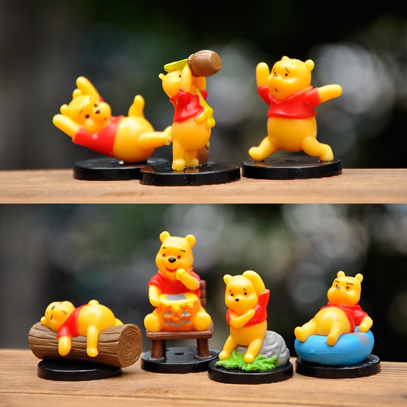 โมเดลฟิกเกอร์ PVC รูปการ์ตูนหมีพูห์ ดิสนีย์ Edward Pooh Honey Mr Sanders Q Version ขนาด 3-5 ซม. สําหรับตกแต่งโต๊ะ 7 ชิ้น ต่อชุด