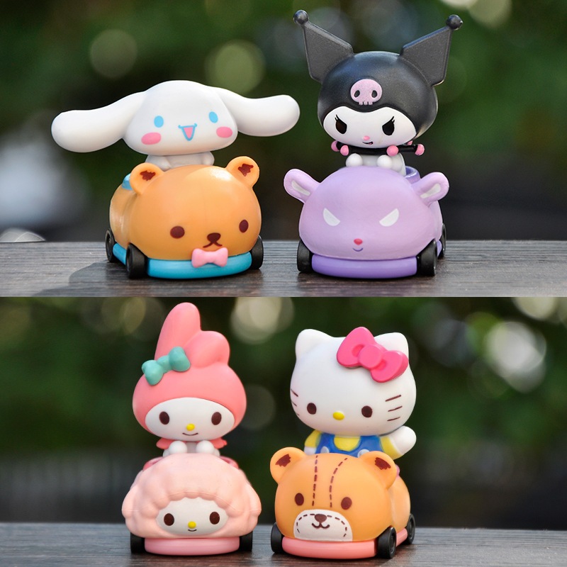 2 ชิ้น/เซ็ต 7.5 ซม.อะนิเมะการ์ตูน My Melody รูป Hello Kitty ขี่ม้าสีขาวโซฟา Love Heart ชุดแต่งงาน Marry รุ่น Q PVC ตัวเลขการกระทําตุ๊กตาของเล่น