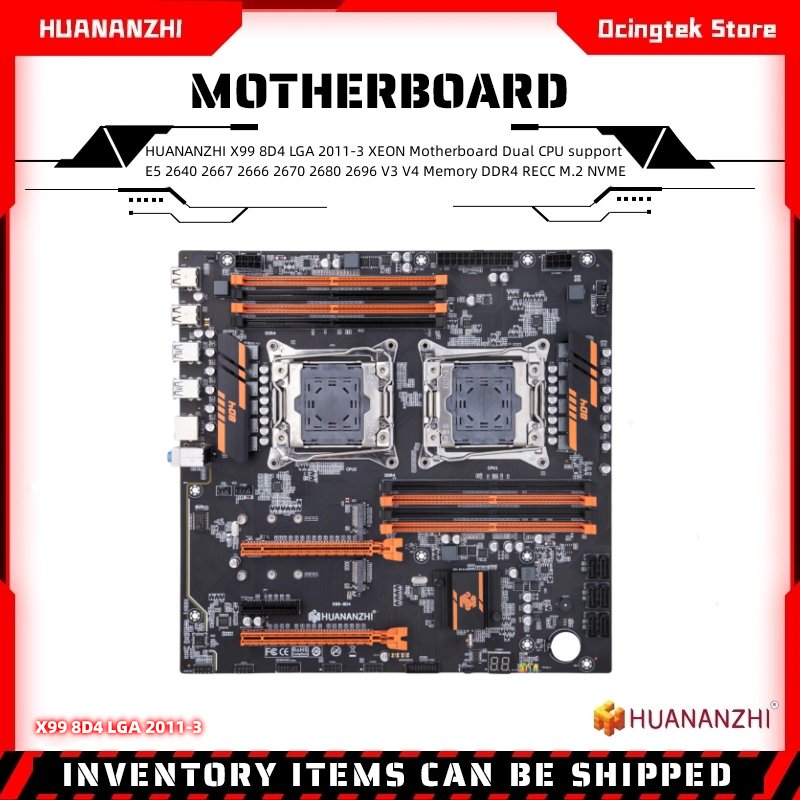 Huananzhi เมนบอร์ดหน่วยความจํา X99 8D4 LGA 2011-3 XEON Dual CPU รองรับ E5 2640 2667 2666 2670 2680 2