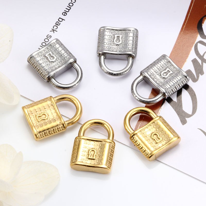 จี้ล็อคลายรูกุญแจสแตนเลส DIY เครื่องประดับแฟชั่นจี้ที่โดดเด่น
