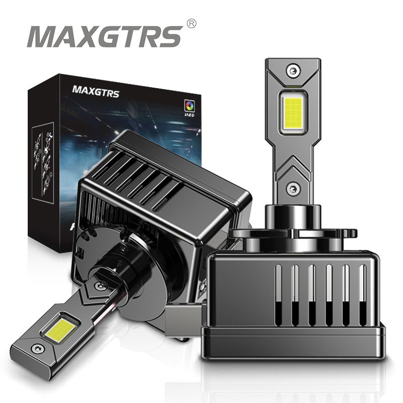 Maxgtrs หลอดไฟหน้าซีนอน LED 6000K D1S D4S D4R D2R D2S สีขาว แบบเปลี่ยน 2 ชิ้น
