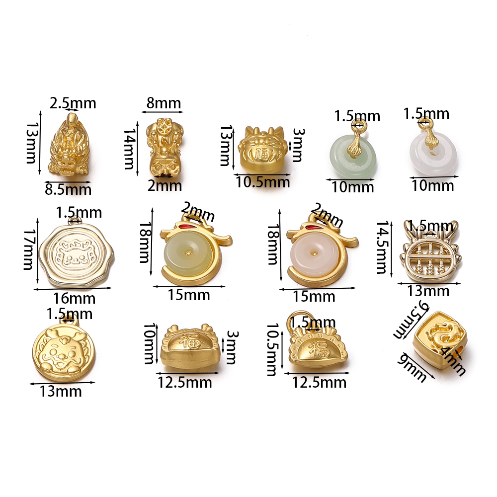 St. kunkka 2 ชิ้น จี้สร้อยคอ สร้อยข้อมือ สไตล์จีน 2024 สําหรับทําเครื่องประดับ DIY — صورة 2