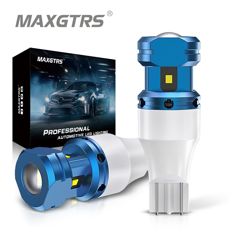 Maxgtrs หลอดไฟถอยหลัง LED 2000Lm T15 W16W 1860 912 921 สีขาว 2 ชิ้น