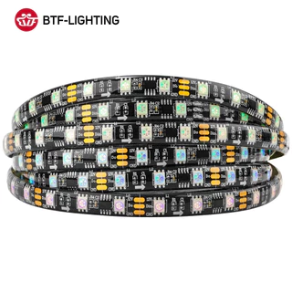 BTF-LIGHTING WS2811 60LEDs/m RGB IC แถบไฟ LED 1 IC ควบคุม 3 LEDs แถบไฟพิกเซลที่แอดเดรสได้ DC12V