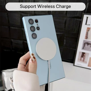 เคส Samsung S20 Ultra S20 Plus S20 FE เมทัลลิค ต่อต้านลายนิ้วมือ แม่เหล็ก ชุบซิลิโคนอ่อน รองรับการชาร์จแบบไร้สาย กันกระแทก ปกป้องกล้อง ต่อต้านลายนิ้วมือ