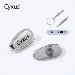 Cyxus แผ่นรองจมูกแว่นตา ซิลิโคน โลหะ ฟรีไขควง อุปกรณ์เสริม สําหรับผู้ชาย ผู้หญิง 7801Z1516
