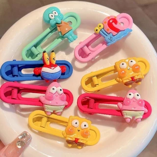 กิ๊บติดผม ลายการ์ตูน SpongeBob SquarePants น่ารัก สีสันสดใส เหมาะกับของขวัญ สําหรับนักเรียนผู้หญิง y2k