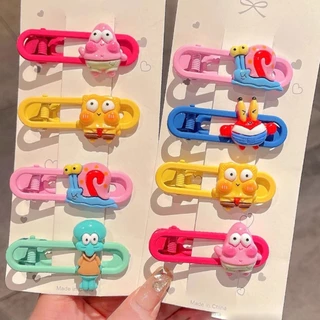 กิ๊บติดผม ลายการ์ตูน SpongeBob SquarePants น่ารัก สีสันสดใส เหมาะกับของขวัญ สําหรับนักเรียนผู้หญิง y2k
