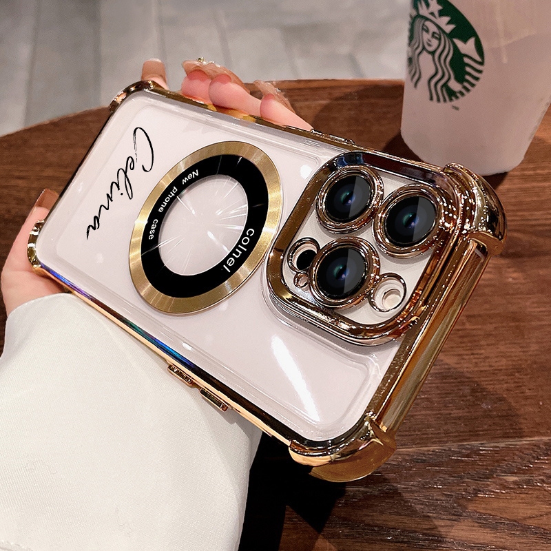 ใหม่สี่มุมป้องกันการล่มสลายไร้สายชาร์จชื่อที่กําหนดเองเคสโทรศัพท์เข้ากันได้กับ ไอโฟน 16 มือโปร สูงสุด 15 14 13 12 11 โปรแม็กซ์