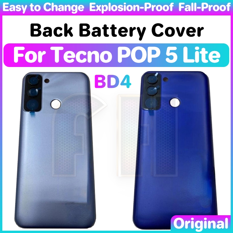 ฝาครอบแบตเตอรี่ด้านหลัง สําหรับ Tecno Pop 5 Lite BD4 BD4