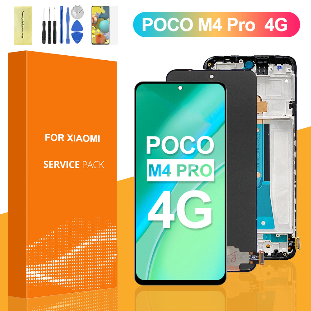 6.43 สําหรับ Xiaomi Poco M4 Pro 4G MZB0B5VIN จอแสดงผล LCD หน้าจอสัมผัส 2201117พิ้ 2201117PG Digitize