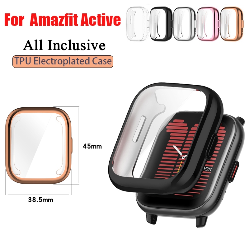 เคสกระจก ซิลิโคนนิ่ม สําหรับ Xiaomi Huami Amazfit Active Smart Watchband Screen Protector Cover for Amazfit Active