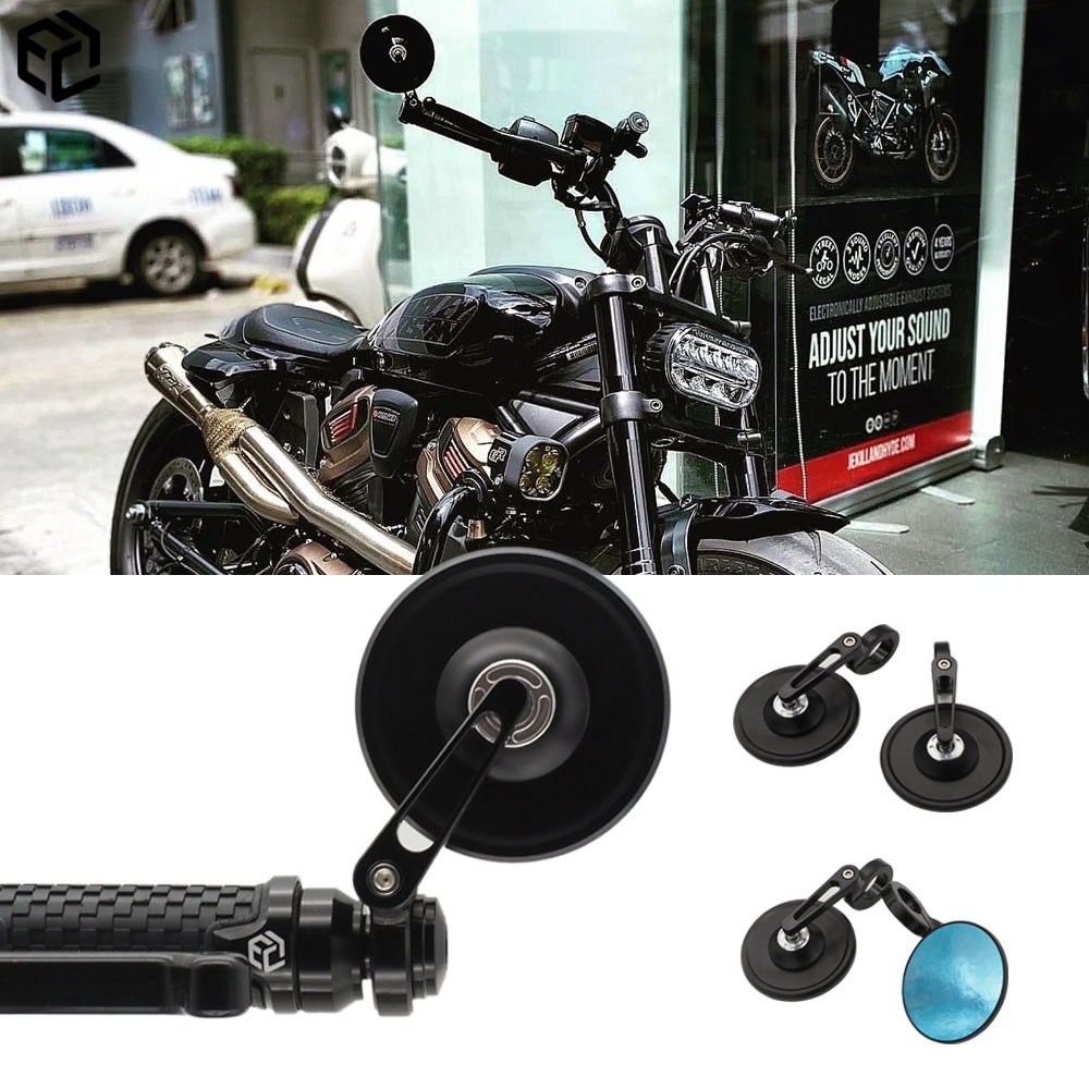 กระจกมองหลัง CNC อลูมิเนียมอัลลอยด์สำหรับ Harley Sportster S 1250 RH1250S Nightster 975