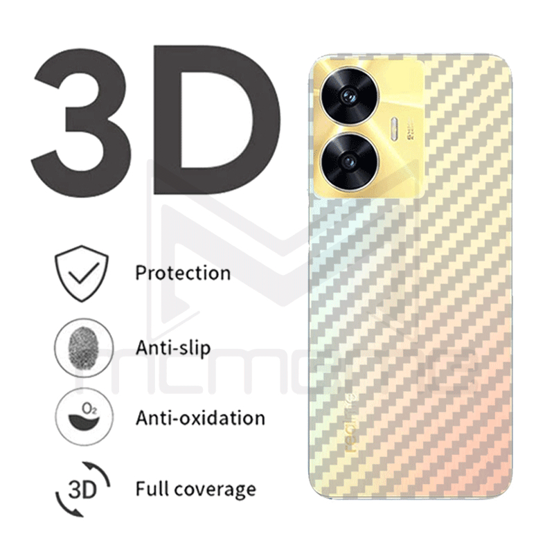 [ซื้อ1แถม5]ฟิล์มรอบตัวเครื่องด้านหลังของ Realme 12 12x 11 11x 10 10T 9i 9 8 5G 8i C67 C65 C51 C53 C55 C30s C30 C33 C35 C25 C25Y C21Y C25s C21 C11 7 7i 6 5 Pro C3 5i 5s 6i คาร์บอนไฟเบอร์กลับ