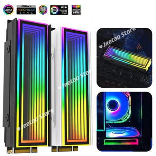 Ice Whale S30 M. 2 โซลิดสเตทไดรฟ์ SSD 2280 ฮีทซิงค์ ARGB ประสิทธิภาพแสงอลูมิเนียมทั้งหมดฮีทซิงค์ช่อง nvme กระจกพันชั้น