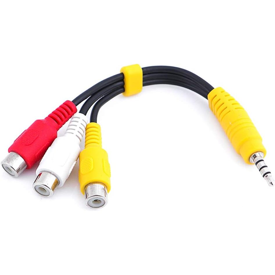 สําหรับ Sony TV Video AV Component Adapter Cable,3.5 มม.3 RCA AV Input Adapter CBF สัญญาณ RCA สายแปล