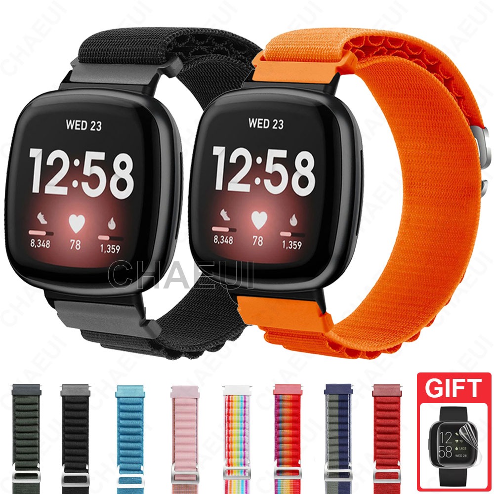 สายนาฬิกาข้อมือไนล่อน ระบายอากาศ แบบเปลี่ยน สําหรับ Fitbit Versa 4 3 2 Lite Sense