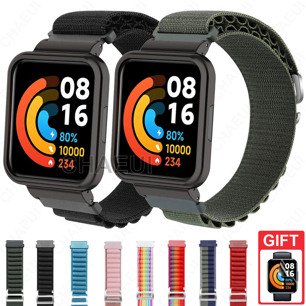 สายรัดไนลอนเปลี่ยนเคสสายนาฬิกาสร้อยข้อมือสําหรับ Redmi Watch 6 5 4 3 Active 2 Lite / Mi Watch Lite – โปรปัง