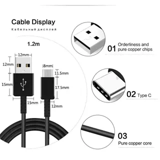 Type C USB Cable Charger สําหรับ A20 A30 A40 A50 A30S S8 S8+ S9 S10 A8 A9 Plus Type-C Fast สายชาร์จข้อมูลอะแดปเตอร์