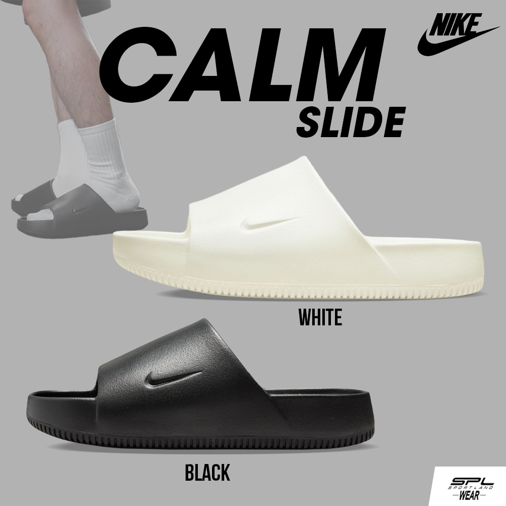 [ลิขสิทธิ์แท้] Nike Collection ไนกี้ รองเท้าแตะ รองเท้าผู้ชาย ND M Calm Slide FD4116-001 / FD4116-100 (1800)