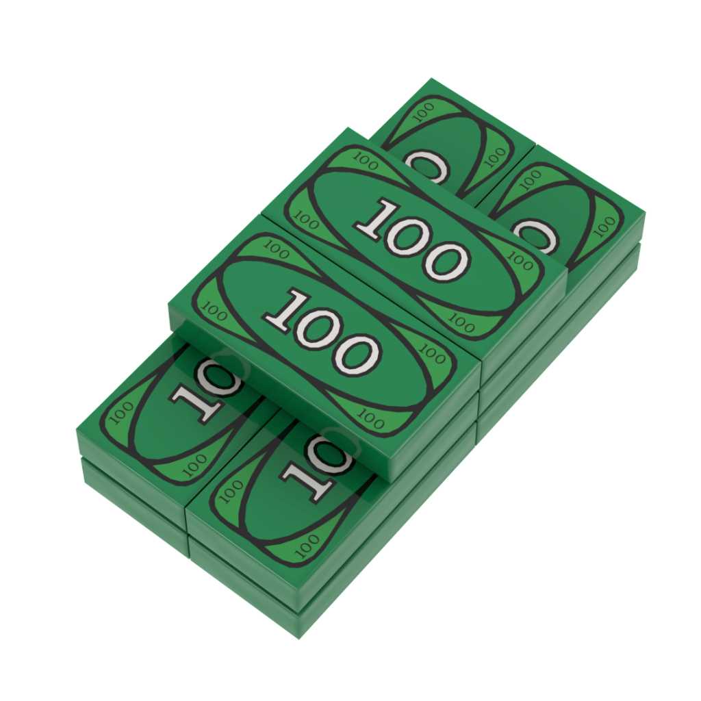 ของเล่นตัวต่อเงินดอลลาร์ USD MOC ของที่ระลึก ของขวัญ สําหรับเด็กผู้ชาย ผู้หญิง 10 ชิ้น