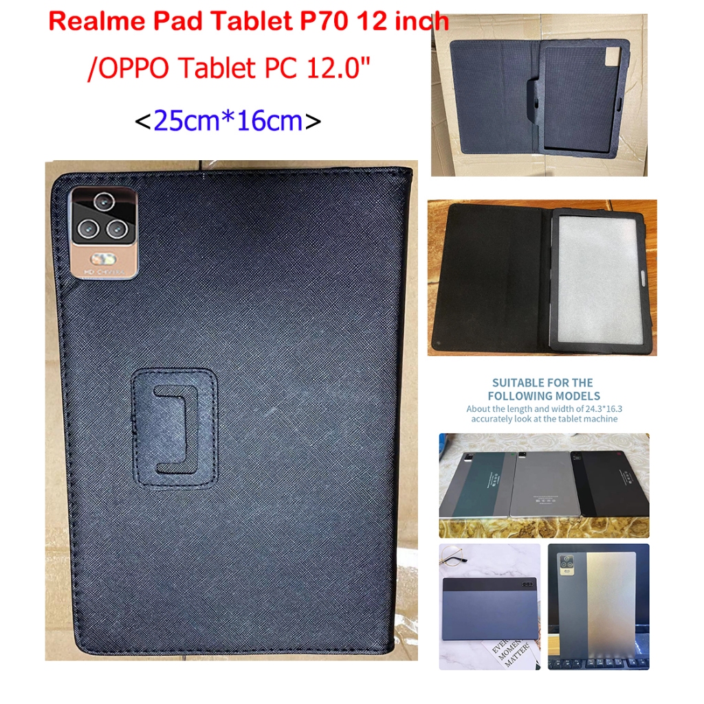 เคสแท็บเล็ตหนัง PU ฝาพับ ลาย Saffiano พร้อมขาตั้ง สําหรับ Realme Pad P70 12 นิ้ว Android 12 12.0 นิ้ว P 70