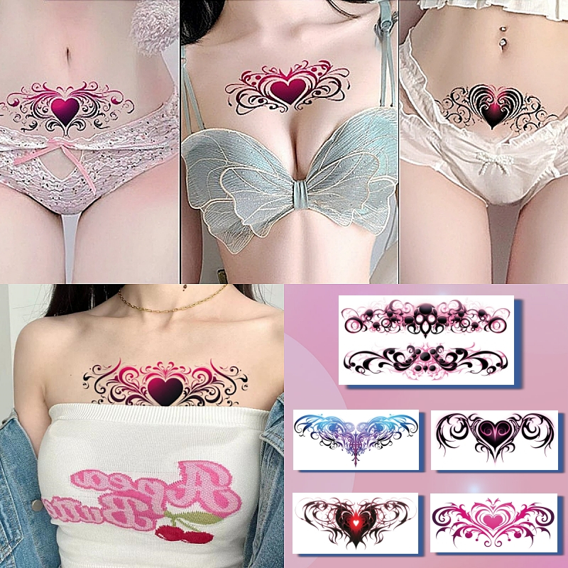 Romantic Innocence Series สติกเกอร์รอยสักชั่วคราว เซ็กซี่ กันน้ํา 3-5 วัน