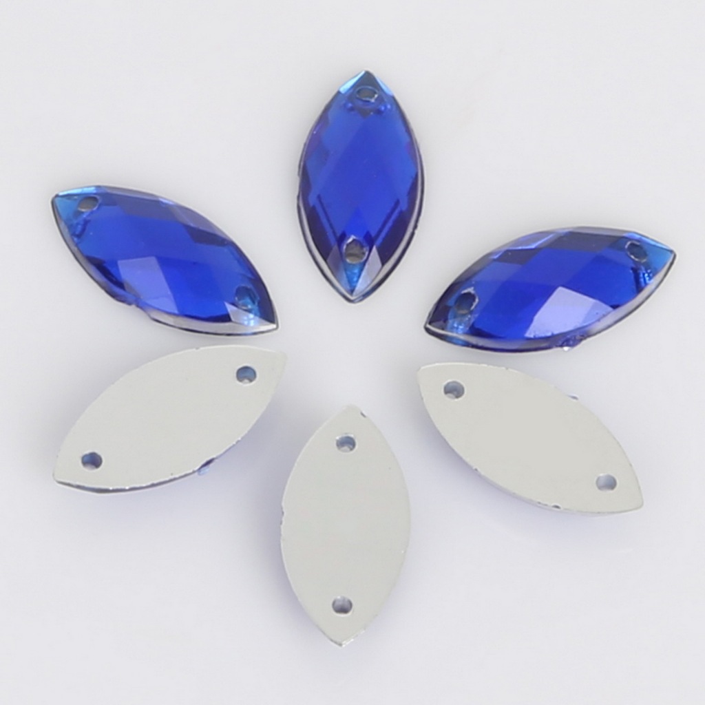 ลูกปัดอะคริลิค รูปดวงตาม้า แบบหลวม สองรู สําหรับทําเครื่องประดับ DIY จํานวน 50 ชิ้น - รูปที่ 3