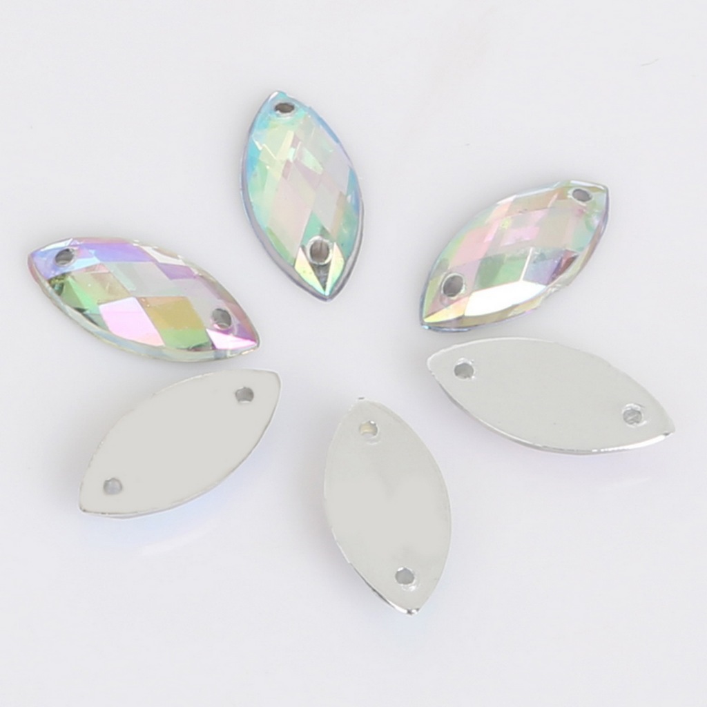 ลูกปัดอะคริลิค รูปดวงตาม้า แบบหลวม สองรู สําหรับทําเครื่องประดับ DIY จํานวน 50 ชิ้น - รูปที่ 4