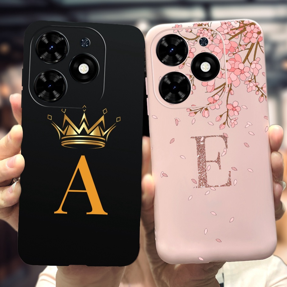 เคสโทรศัพท์มือถือ ซิลิโคนนิ่ม กันกระแทก ลายตัวอักษรมงกุฎน่ารัก สําหรับ Infinix Smart 8 X6525 Smart8 2023