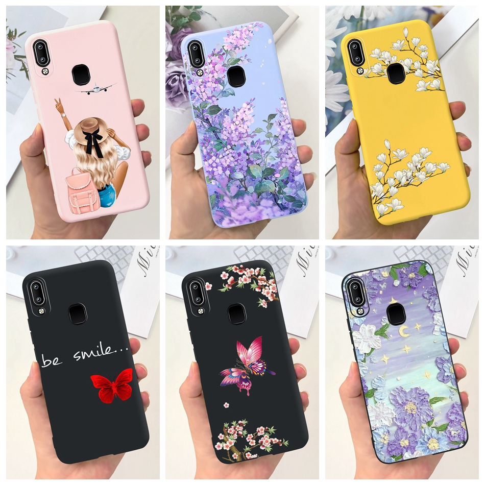 Vivo Y91 Y91i Y93 Y95 1807 1816 1817 1820 1811 ดอกไม้สวยงาม ผีเสื้อ ทาสี เจลลี่ นิ่ม ซิลิโคน TPU เคส