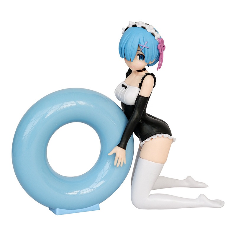โมเดลตุ๊กตาฟิกเกอร์ อนิเมะ Re:Life In A Different World From Zero Rem Swim Ring Sexy Girl ขนาด 13 ซม. ของเล่นสะสม