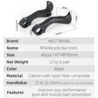 【พร้อมส่งจากกรุงเทพ】WEST BIKING อุปกรณ์แฮนด์มือจับ น้ําหนักเบา สําหรับรถจักรยานเสือภูเขา