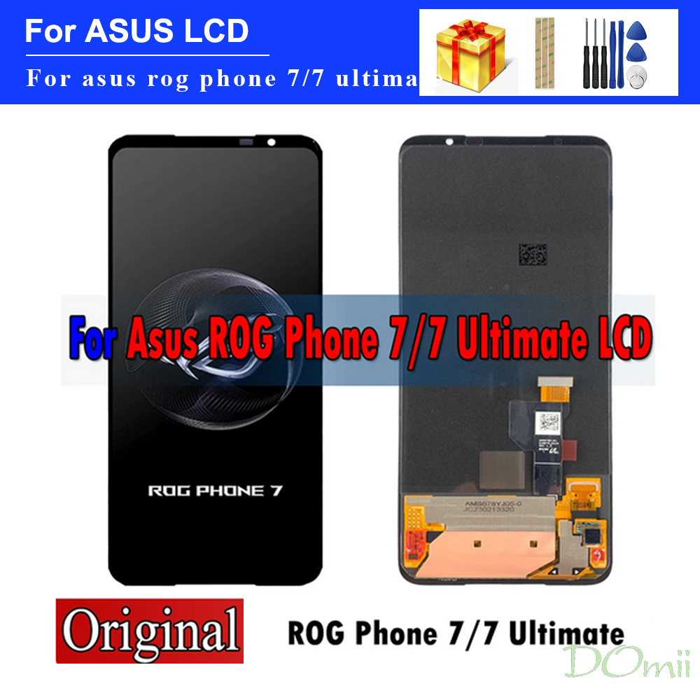 อะไหล่หน้าจอสัมผัสดิจิทัล LCD 6.78 นิ้ว สําหรับ ASUS ROG Phone 7 ASUS ROG Phone 7 Ultimate