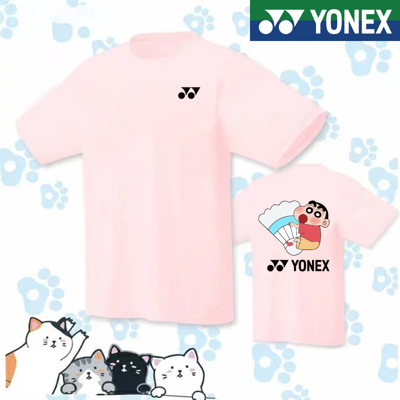โยเน็กซ์ แบดมินตันวัฒนธรรมเสื้อแห้งเร็วดูดซับเหงื่อผู้ชายและผู้หญิงวิ่งทุกวันการแข่งขันเทนนิสฟิตเนสกีฬาสันทนาการกลางแจ้งด้านบน