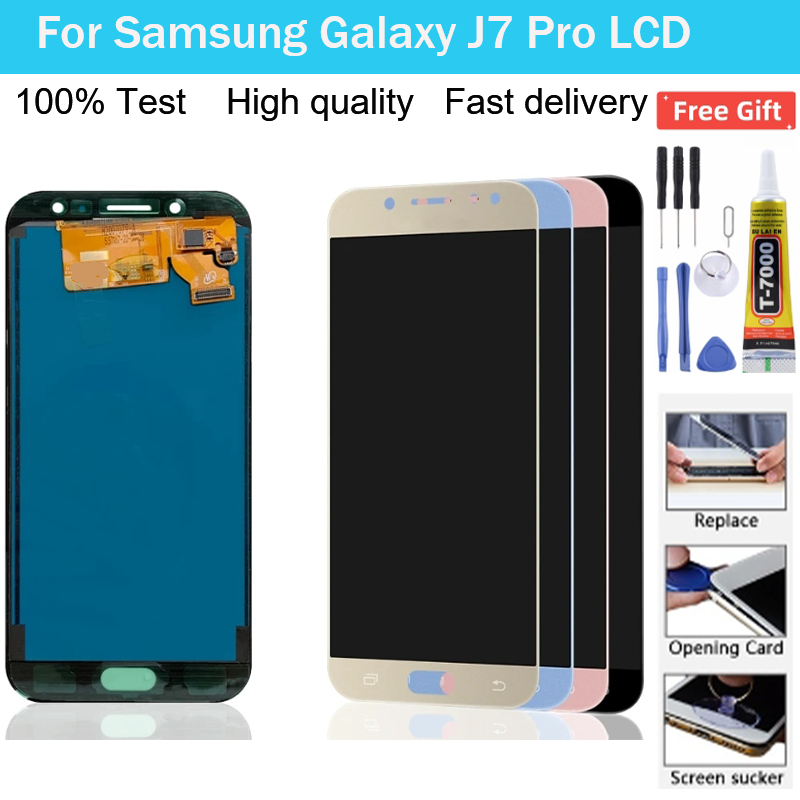 อะไหล่หน้าจอสัมผัส LCD แบบเปลี่ยน สําหรับ Samsung Galaxy J7 Pro J730 SM-J730G SM-J730GM