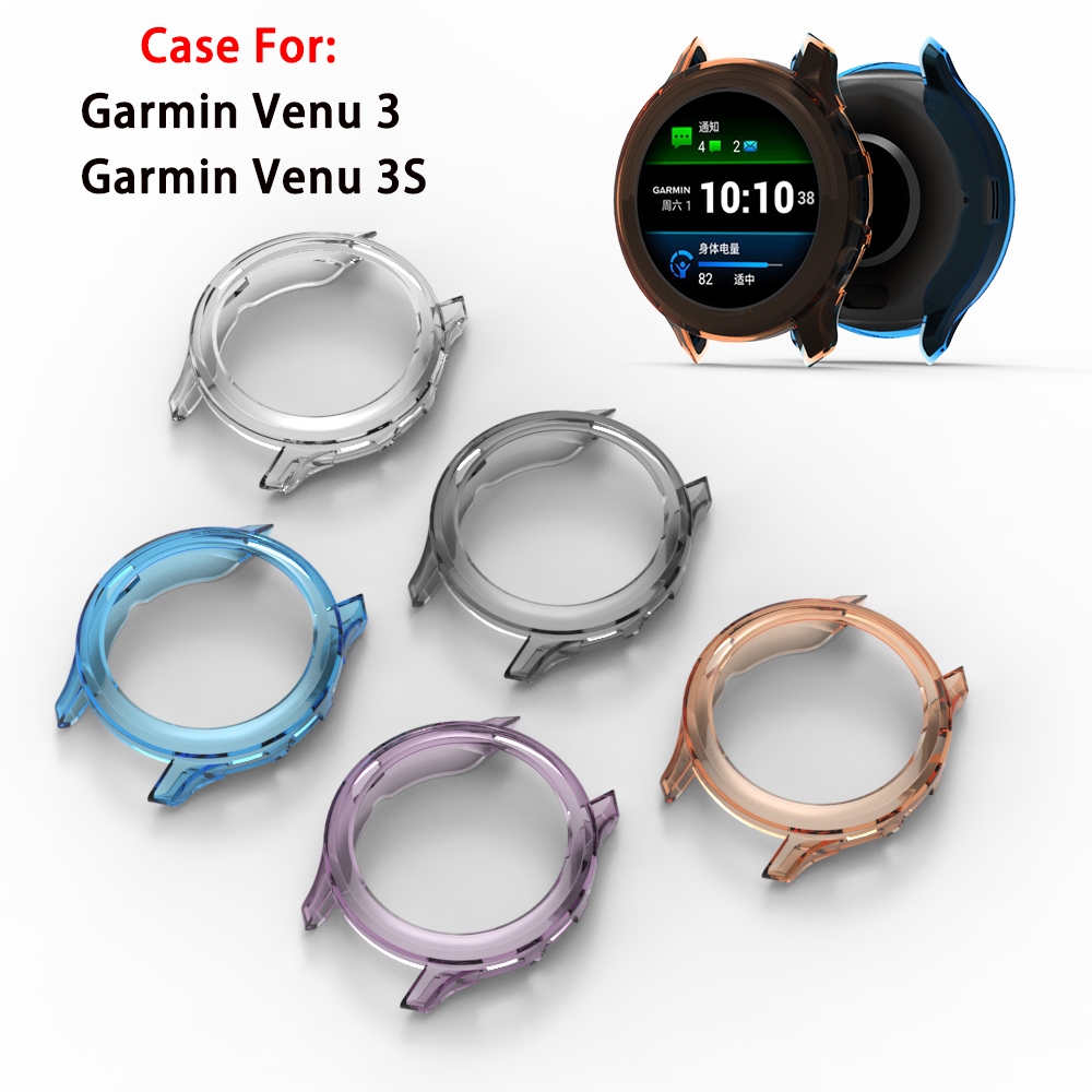 สําหรับสําหรับ Garmin Venu 3, Garmin Venu 3S, คุณภาพสูง TPU Half-Cover ป ้ องกันกรณี , Shock-resistant, Scratch-proof