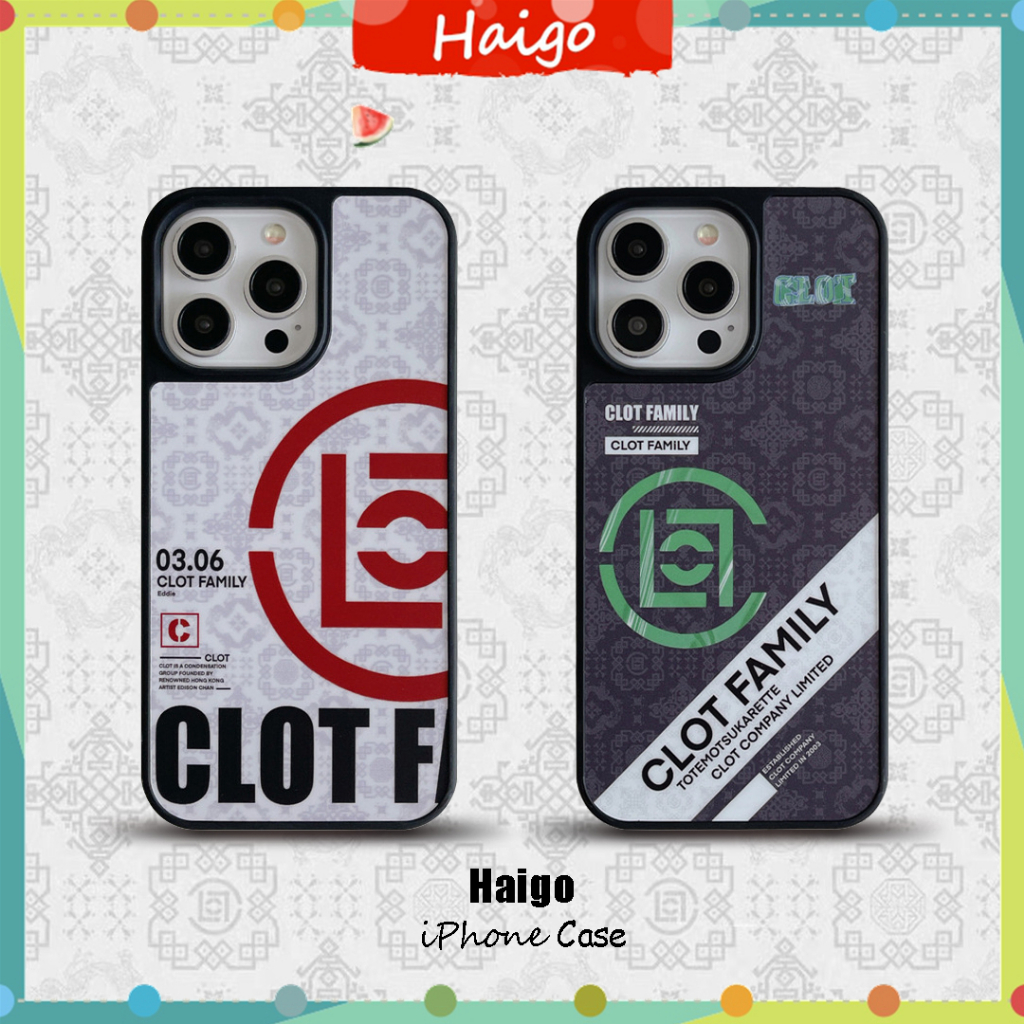 เคสโทรศัพท์อะคริลิคแข็งแฟชั่น CL0T ป้ายเหมาะสําหรับ iPhone 15 14 13 12 Mini 11 PRO MAX 6/6s 7/8plus 