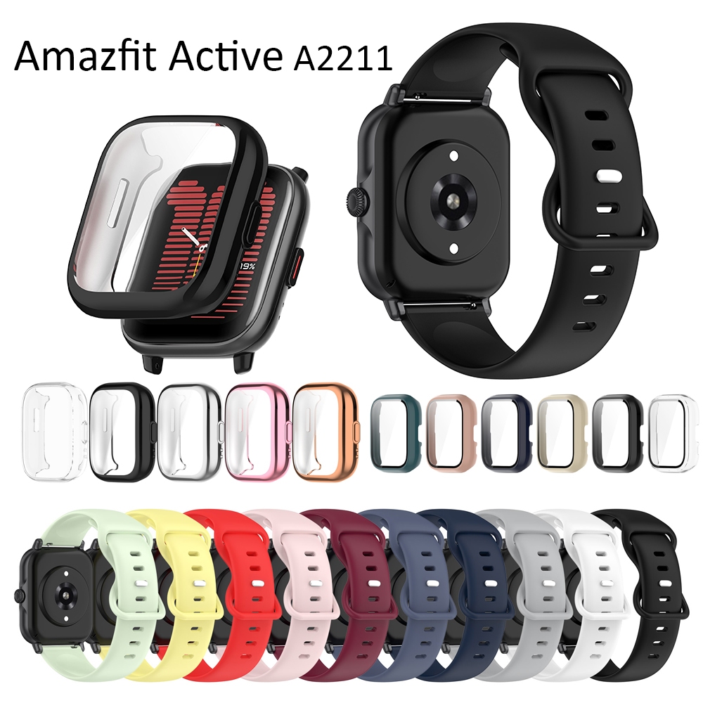 อุปกรณ์เสริม ตัวป้องกันหน้าจอกระจกนิรภัย สายชาร์จ USB สําหรับ Amazfit Active A2211 – โปรปัง